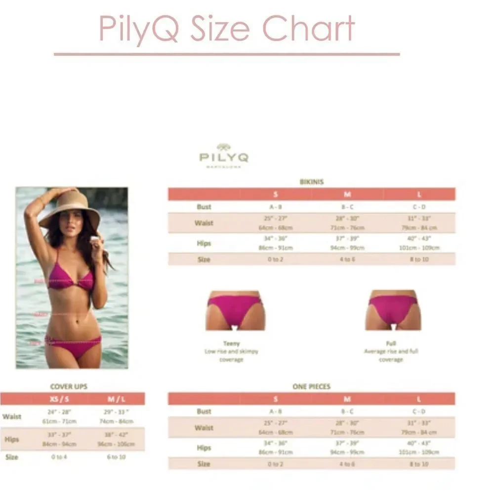 New. Pilyq feather teeny halter bikini.